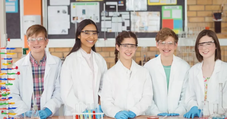 Portrait of Science students at School